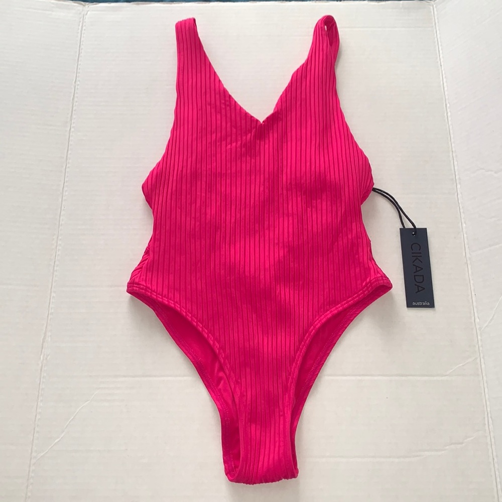 CIKADA Australia Ribbed Pink Bathing Suit